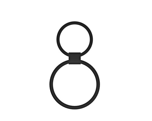 Черное двойное эрекционное кольцо