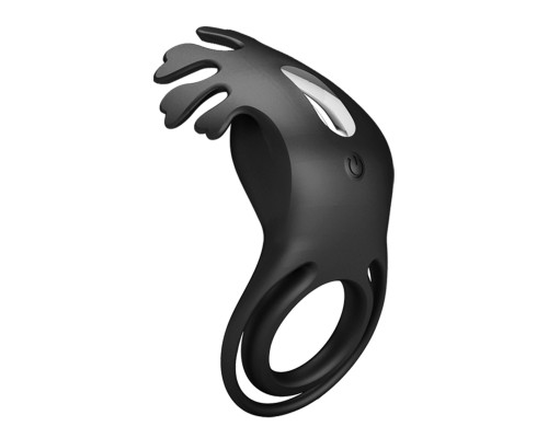 Черное эрекционное кольцо с вибрацией Ruben