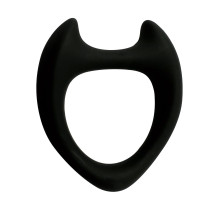 Черное эрекционное кольцо с рожками Wooomy Toro M