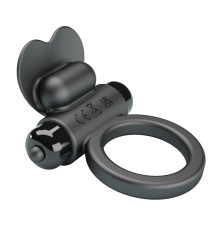 Черное эрекционное кольцо с вибропулей