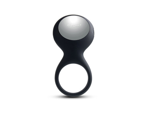 Чёрное перезаряжаемое эрекционное виброкольцо Tyler