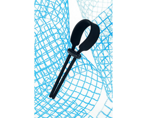 Черное эрекционное лассо на пенис Keb