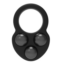 Черное эрекционное кольцо с утяжелителями