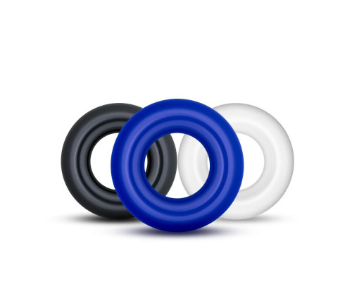 Набор из 3 разноцветных колец Stay Hard Donut Rings