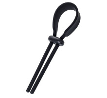 Черное эрекционное лассо на пенис Keb