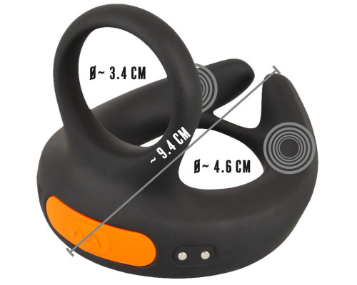 Черный вибростимулятор мошонки RC Scrotum Stimulator with Vibration