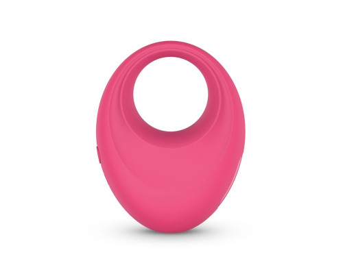 Розовое интерактивное эрекционное виброкольцо Leo
