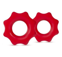 Набор из 2 красных фигурных эрекционных колец NUTZ