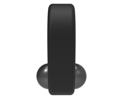 Черное эрекционное кольцо Cockring Single Weight
