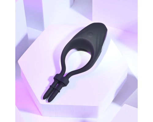 Черное эрекционное вибролассо Perfect Fit