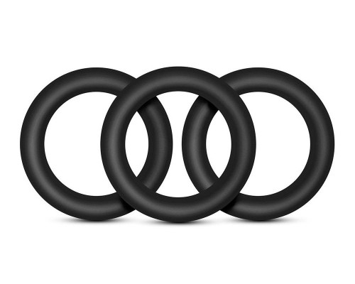 Набор из 3 черных эрекционных колец Black Small Penis Rings