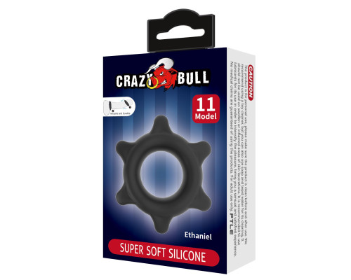 Черное эрекционное кольцо Ethaniel