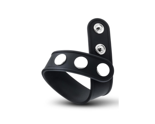 Черное эрекционное кольцо на кнопках