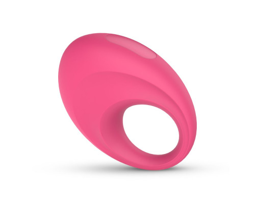 Розовое интерактивное эрекционное виброкольцо Leo