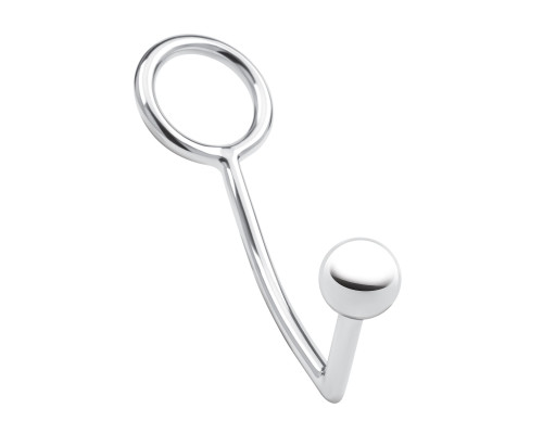 Кольцо на пенис с анальным стимулятором Stainless Steel Anal Hook   Cock Ring