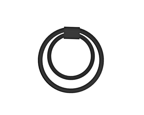 Черное двойное эрекционное кольцо