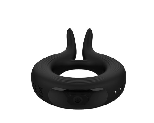 Черное эрекционное кольцо Marry Me Rechargeable Vibrating Cockring