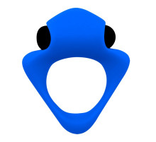Синее эрекционное кольцо Wooomy Tribeс с вибрацией