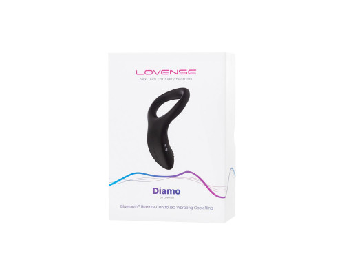 Черное эрекционное кольцо Lovense Diamo