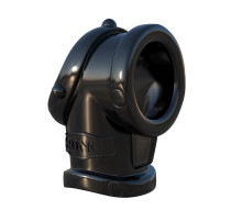 Черная насадка для пениса Cock Pipe with Ball-Stretcher