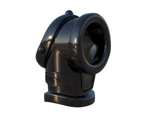 Черная насадка для пениса Cock Pipe with Ball-Stretcher