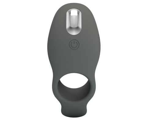 Серое кольцо на пенис с вибрацией