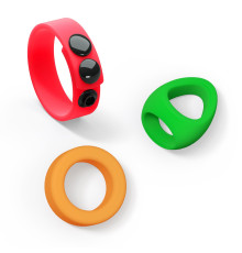 Набор из 3 разноцветных эрекционных колец Kit Neon Ring