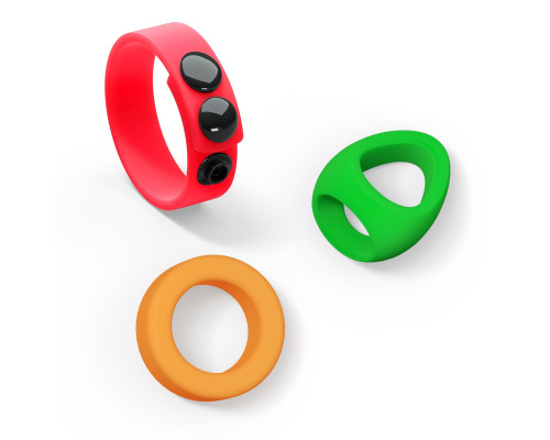 Набор из 3 разноцветных эрекционных колец Kit Neon Ring