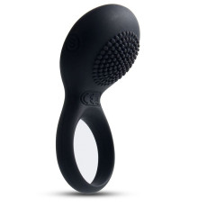 Чёрное перезаряжаемое эрекционное виброкольцо Tyler