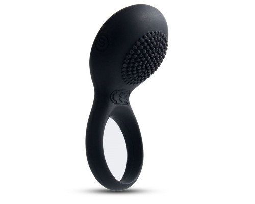 Чёрное перезаряжаемое эрекционное виброкольцо Tyler