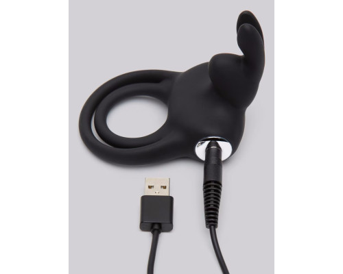 Черное эрекционное виброкольцо Happy Rabbit Cock Ring