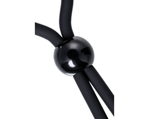 Черное эрекционное лассо Ect с виброэлементом