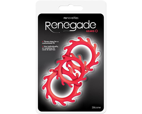 Набор из 3 красных эрекционных колец Renegade Gears