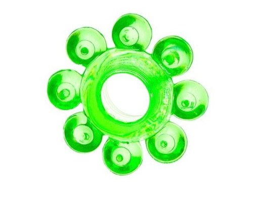 Зеленое эрекционное кольцо-цветок