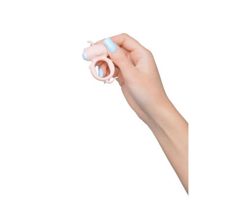 Розовое виброкольцо на пенис Kear