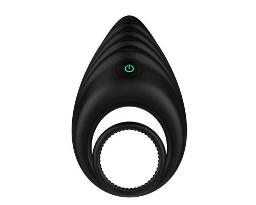 Черное эрекционное виброкольцо Nexus Enhance