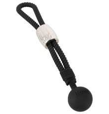 Черное эрекционное лассо с шариком-утяжелителем Heavy Rope