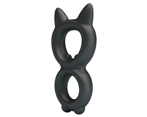 Черное двойное эрекционное кольцо Toran