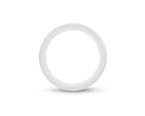 Белое люминесцентное эрекционное кольцо Silicone Glo Cock Ring