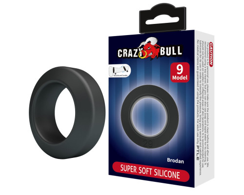 Черное эрекционное кольцо Brodan