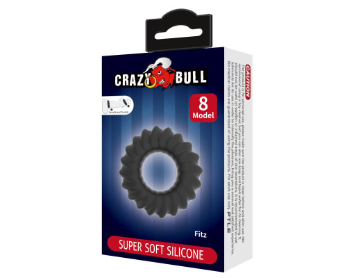 Черное эрекционное кольцо Fitz