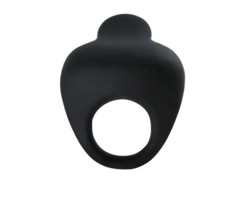 Чёрное эрекционное виброкольцо Thimble