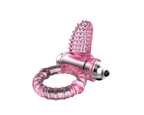 Эрекционное кольцо с вибростимулятором клитора в форме язычка