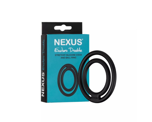 Черное двойное эрекционное кольцо Nexus Enduro Double