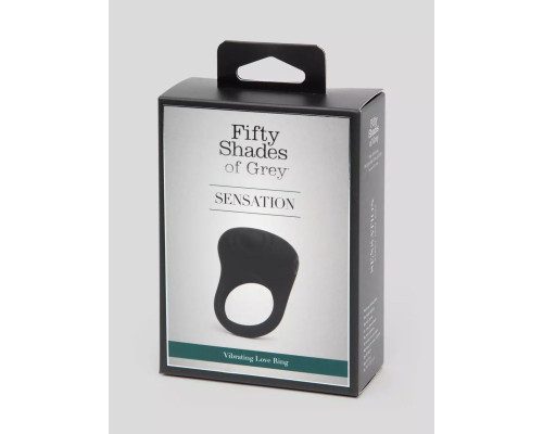Черное эрекционное виброкольцо Sensation Rechargeable Vibrating Love Ring