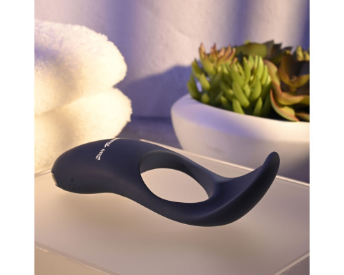 Синее эрекционное виброкольцо Cup ’Em