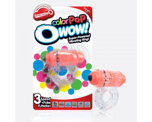 Неоновое оранжевое кольцо на пенис O wow!