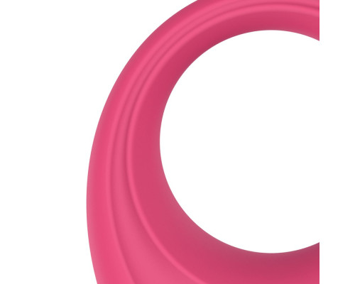 Розовое интерактивное эрекционное виброкольцо Leo