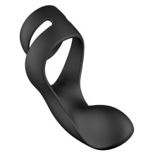 Черное эрекционное кольцо Benedict для стимуляции промежности