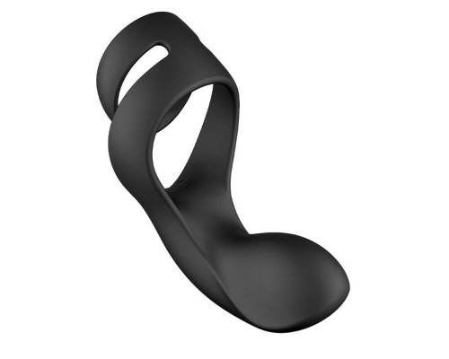 Черное эрекционное кольцо Benedict для стимуляции промежности